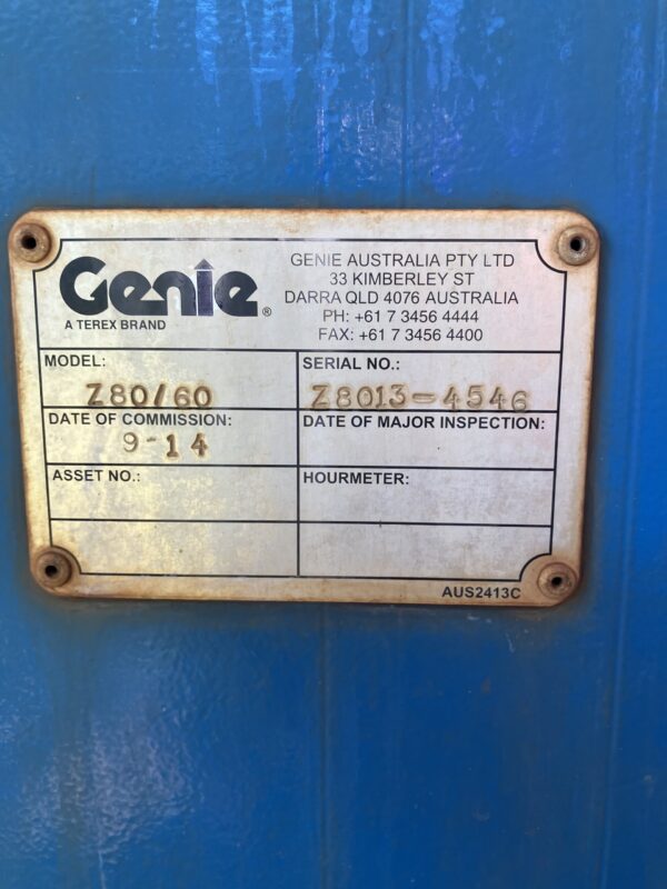 GENIE Z80/60 DIESEL ARTICULATING BOOM LIFT-2014(12) sku. H101647